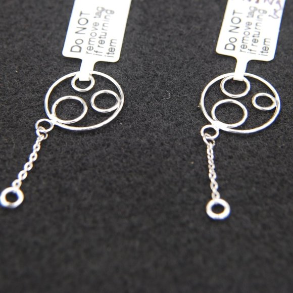 NWT Stud Earring Dangle Drops with Circle Design - - Picture 1 of 4